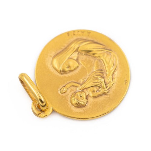 Pendentif Augis Pendentif Religieux Vierge à l'enfant Or jaune 58 Facettes 2275409CN