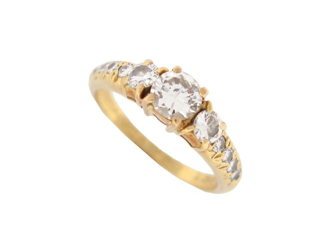 Bague 51 vintage bague monture VAN CLEEF & ARPELS sertie de 11 diamants 0.88ct t51 58 Facettes 250925
