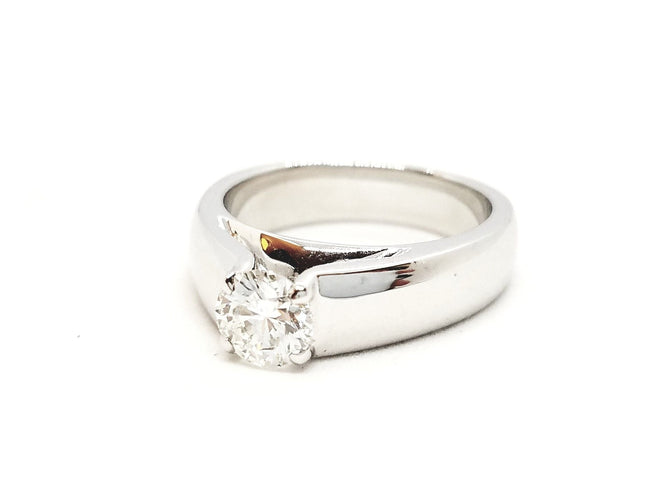 Bague 54 Bague Solitaire Or blanc Diamant 58 Facettes 578738RV