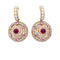 Boucles d'oreilles Boucles d'oreille Boucheron, "Jeanne", or rose, diamants, saphirs roses et rubis. 58 Facettes 33404