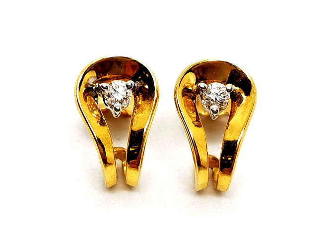 Boucles d'oreilles Boucles d'oreilles Or jaune Diamant 58 Facettes 1179562CD