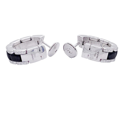 Boucles d'oreilles Boucles d'oreilles Chanel, céramique noire, diamants. 58 Facettes 32930