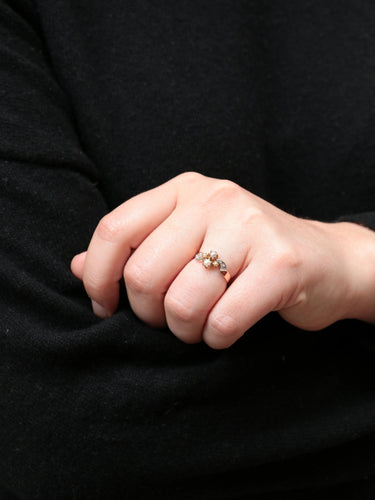 Bague Bague perles fines et diamants 58 Facettes 447
