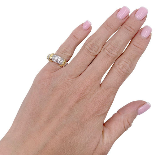 Bague 45 Bague Fred, "Isaure", or jaune, platine, diamants. 58 Facettes 32289