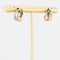 Boucles d'oreilles Boucle d'oreille or jaune émeraude saphir rubis 58 Facettes 19-456C