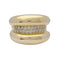 Bague 55 Bague godron or jaune, diamants. 58 Facettes 32102