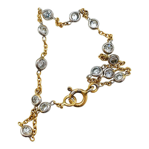 Bracelet Bracelets gouttière or jaune, or blanc et diamants. 58 Facettes 30616