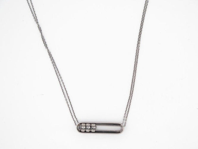 Collier collier MESSIKA move pave diamants double chaines or 58 Facettes 258444