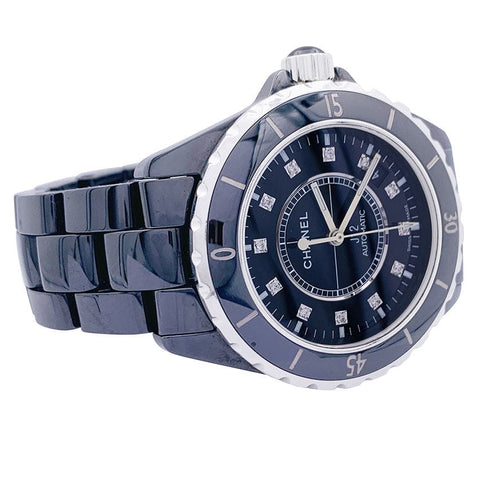 Montre Montre Chanel, "J12", céramique noire, diamants. 58 Facettes 33337