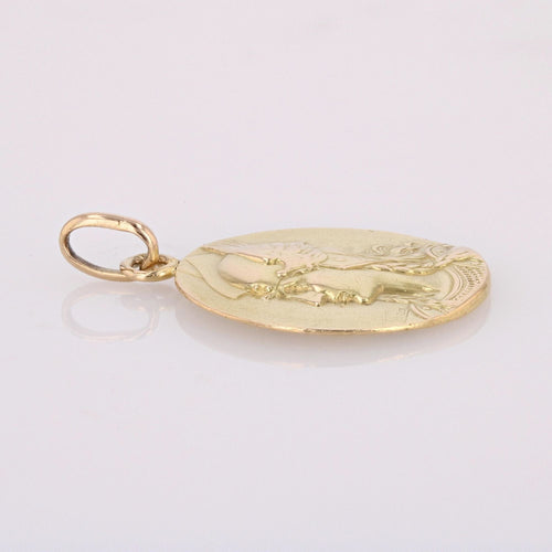 Pendentif Médaille ancienne en or Marianne et Coq 58 Facettes CVP57
