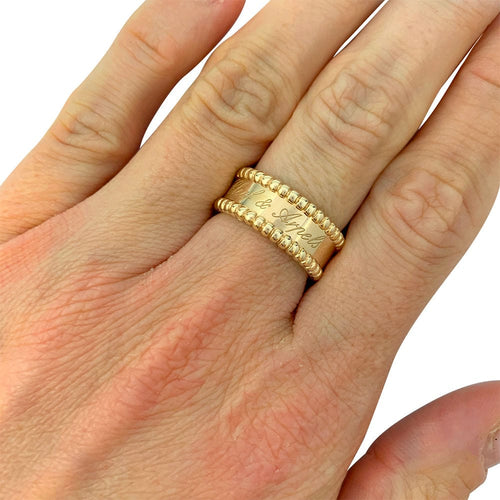 Bague 50 Bague Van Cleef & Arpels, "Perlée signature", or jaune. 58 Facettes 32275