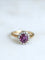 Bague marguerite saphir rose et diamants 58 Facettes