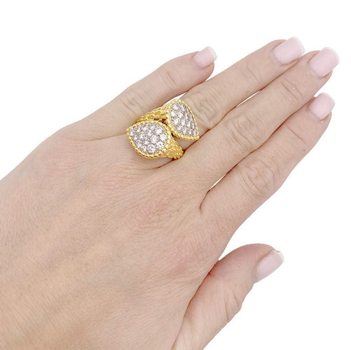 Bague 53 Bague Boucheron vintage "Serpent Bohème" or jaune, platine, diamants. 58 Facettes 33569