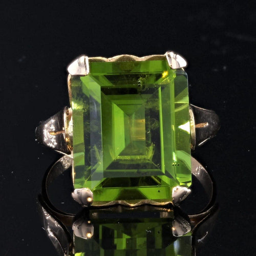 Bague 56 Bague péridot et or jaune ancienne 58 Facettes 21-546