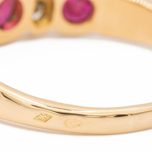 Bague 63 Bague Or jaune rubis 58 Facettes 2296958CN