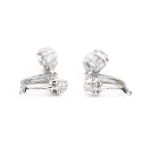 Boucles d'oreilles Boucles d'oreilles Dormeuses Or blanc Diamant 58 Facettes 2027486CN