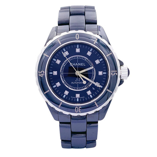 Montre Montre Chanel, "J12", céramique noire, diamants. 58 Facettes 33337