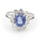 Bague 55 Bague Marguerite Or blanc Saphir 58 Facettes 1692972CN