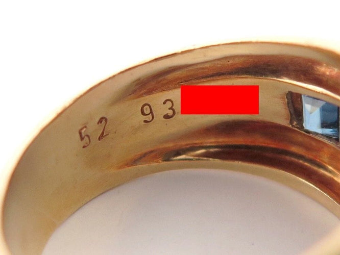 Bague 52 vintage bague CARTIER odin en or jaune 18k 6 saphirs 58 Facettes 255490
