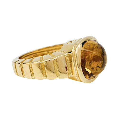Bague 53 Bague Van Cleef & Arpels "Façade" en or jaune, citrine. 58 Facettes 31759