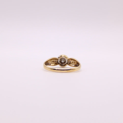 Bague Bague or jaune pavage de diamants 58 Facettes