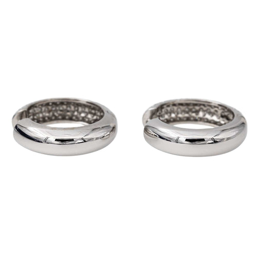 Boucles d'oreilles Boucles d'oreilles Créoles Or blanc Diamant 58 Facettes 2685950CN