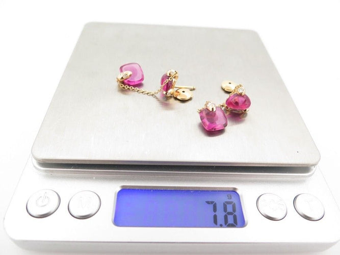 Boucles d'oreilles boucles d'oreilles POMELLATO sassi tourmaline sassi or jaune 18k ears 58 Facettes 249948