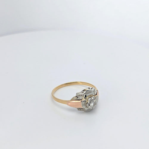 Bague Bague Art Déco 3 ors et diamant 58 Facettes 24981