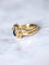 Bague Serpents enroulés Victorienne or jaune et saphirs cabochon 58 Facettes