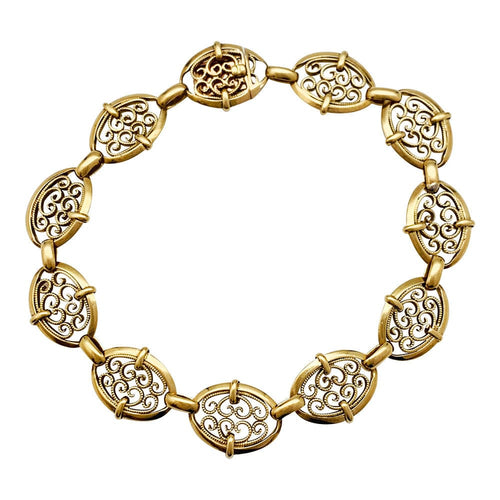 Bracelet Bracelet filigrane en or jaune. 58 Facettes 30722