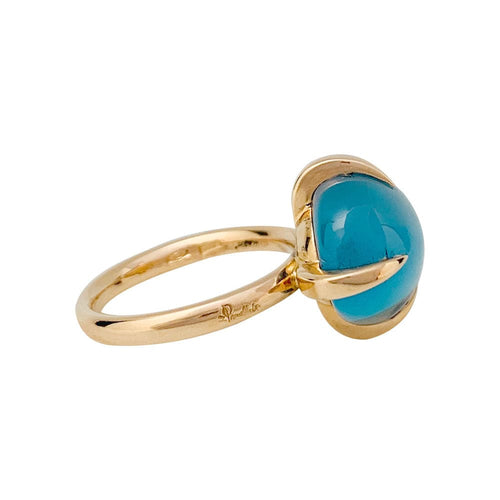 Bague 50 Bague Pomellato "Veleno" en or rose, topaze blue london. 58 Facettes 31402