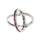 Bague 55 Bague Art Déco avec saphirs, rubis et diamants 58 Facettes 28944