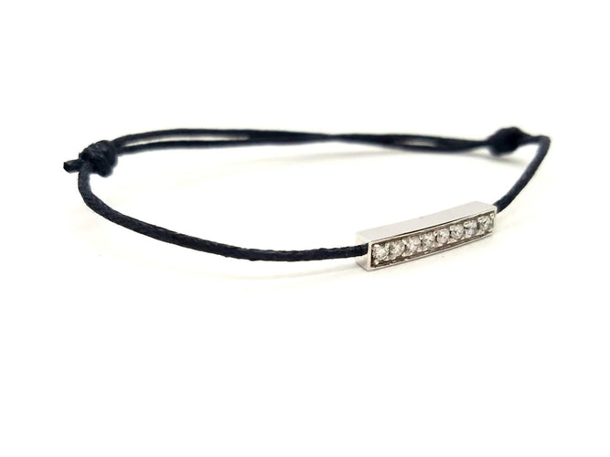 Bracelet Bracelet Cordon Or blanc Diamant 58 Facettes 578869RV