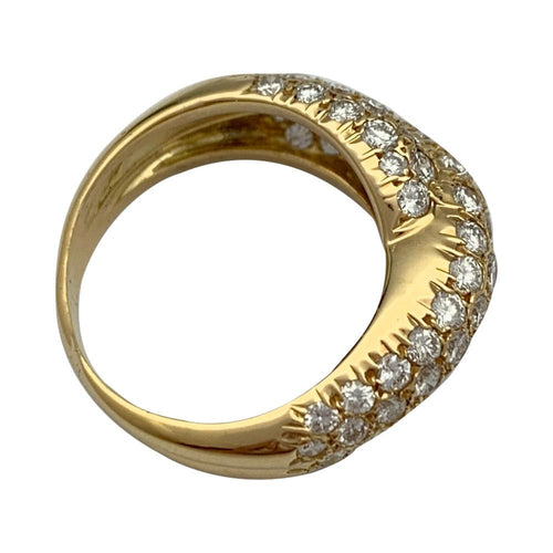 Bague 52 Bague "Croisée" en or jaune et diamants. 58 Facettes 31950