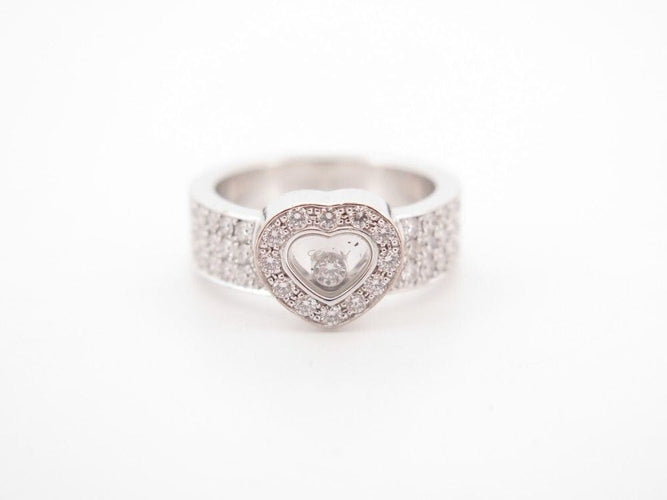 Bague 53 bague CHOPARD happy diamonds or blanc 18k 58 Facettes 257551
