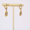 Boucles d'oreilles Boucles d'oreilles pendantes géométriques 2 ors et diamants 58 Facettes 19-187