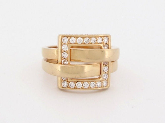 Bague 53 bague BOUCHERON dechainee en or jaune 18k diamants 0.42ct 53 58 Facettes 252038