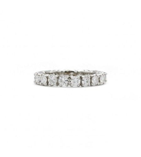 Bague 53 / Blanc/Gris / Or 750 Alliance Américaine 1.40 Carats De Diamants 58 Facettes 220413R