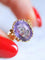 Bague Bague Victorienne intaille fleur améthyste et diamants sur or 58 Facettes