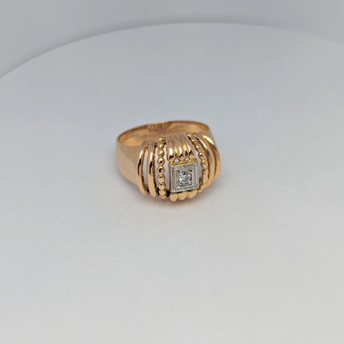 Bague Bague en or rose et diamant 58 Facettes 15997