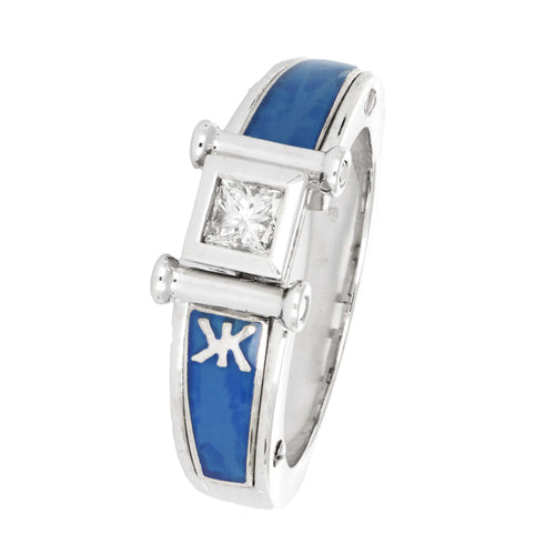Bague Solitaire Korloff or gris 58 Facettes 310 00001