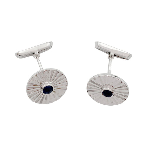 Boutons de manchette Boutons de manchette Chaumet, or blanc, saphirs. 58 Facettes 32272