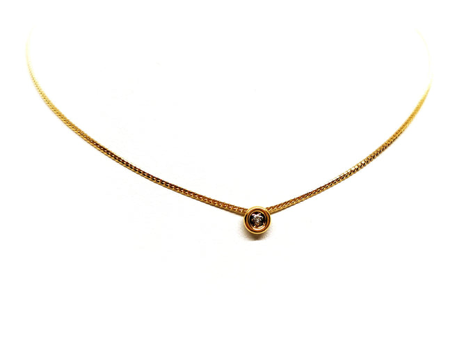 Collier Collier Maille anglaise Or jaune Diamant 58 Facettes 1292134CN