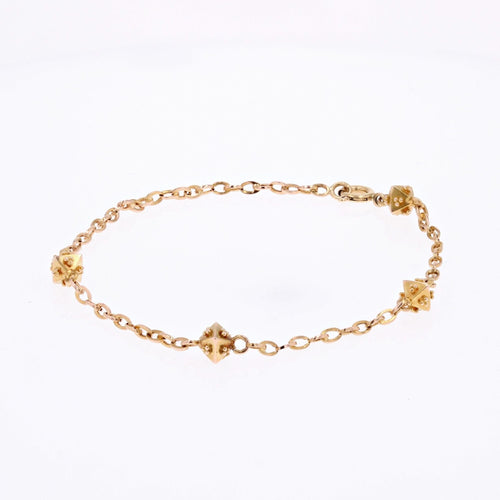 Bracelet Bracelet ancien or rose motifs cloutés 58 Facettes CVBR24