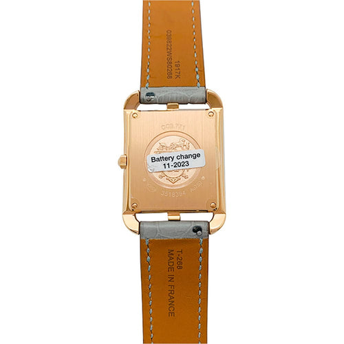 Montre Montre Hermès, "Cape Cod Chaîne d'Ancre Joaillier", or rose, cuir. 58 Facettes 31676