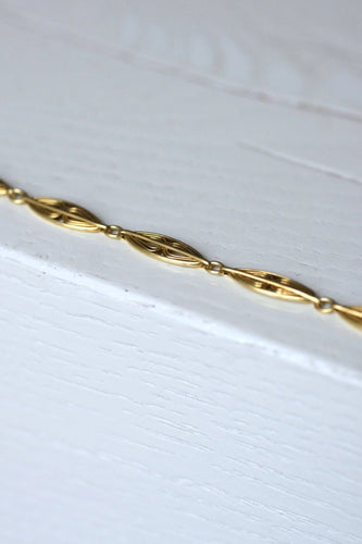 Collier Chaîne de montre ancienne maille filigrane 58 Facettes