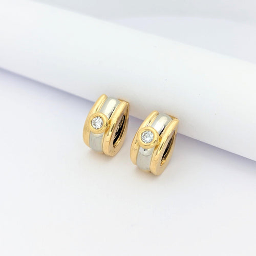 Boucles d'oreilles Boucles d'oreilles 2 Ors Diamants 58 Facettes 28905