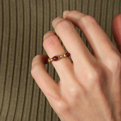Bague BAGUE VINTAGE CARTIER OR & RUBIS 58 Facettes BO/220041 RIV