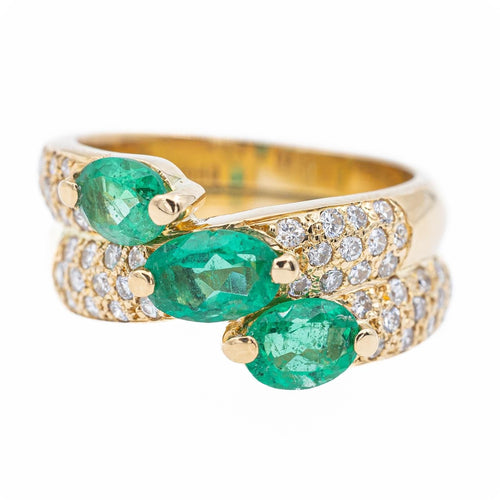 Bague 48 Bague Or jaune Emeraude 58 Facettes 2303176CN