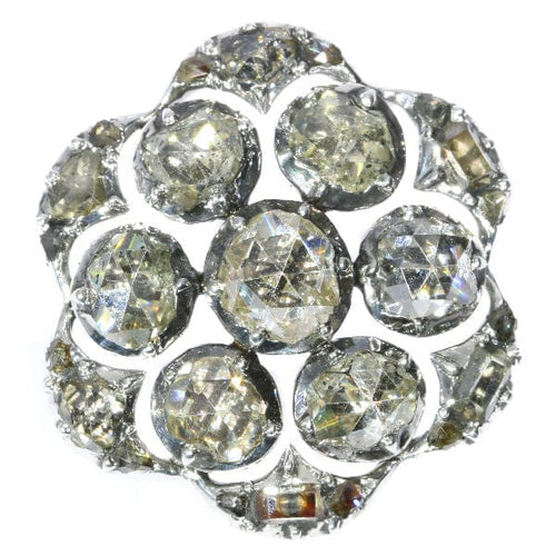 Clip Argent, Bouton Diamant 58 Facettes 14095-0001
